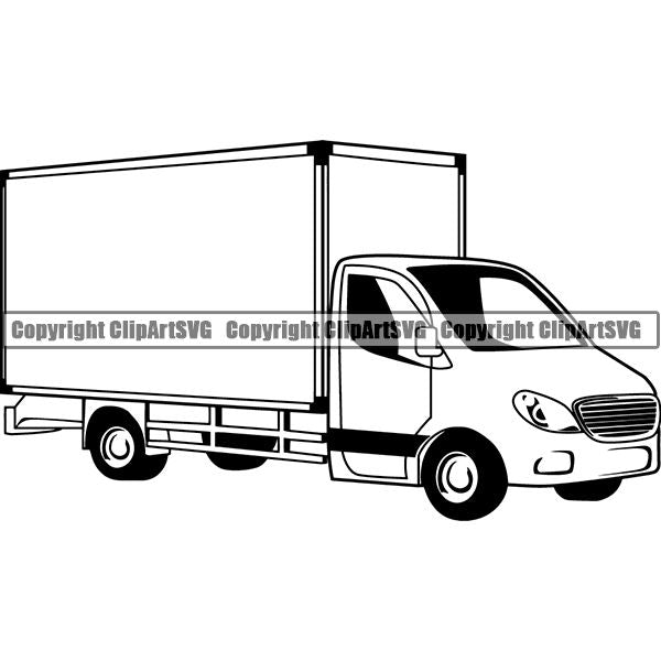 Truck Driver Trucking Trucker Driving Transportation Delivery ClipArt SVG