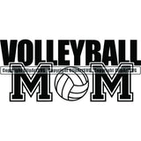 Sports Game Volleyball Mom ClipArt SVG