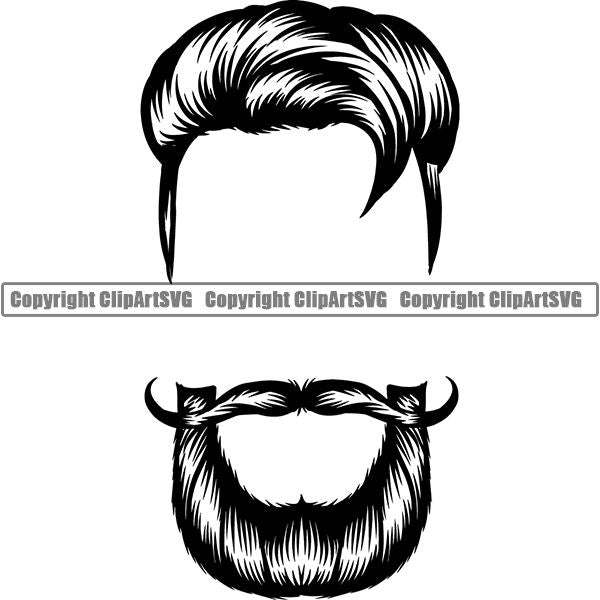 Design Element Human Hair Beard ClipArt SVG
