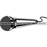 Microphone Mic Audio Music Record Broadcast Podcast Webinar Equipment ClipArt SVG