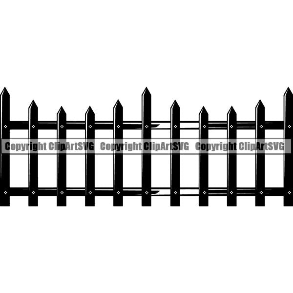 House Fence ClipArt SVG