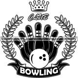 Sports Game Bowling Bowler Bowl logo ClipArt SVG