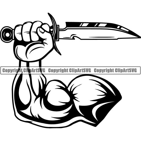 Sports Game Hunting Fishing Hunt Fish Knife ClipArt SVG