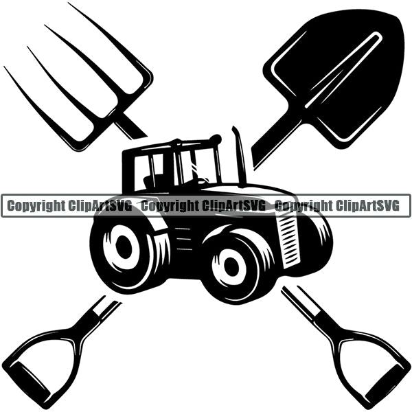Farming Farmer Farm Organic Logo ClipArt SVG