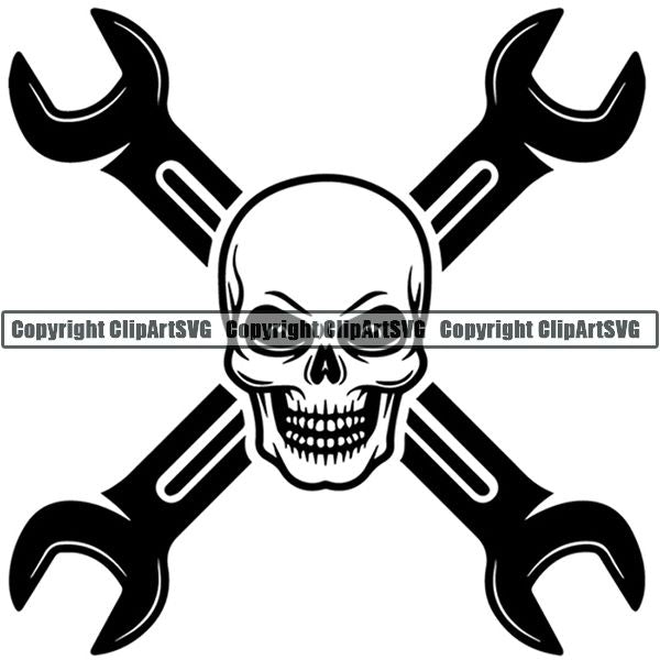 Mechanic Repair Shop Garage Logo ClipArt SVG