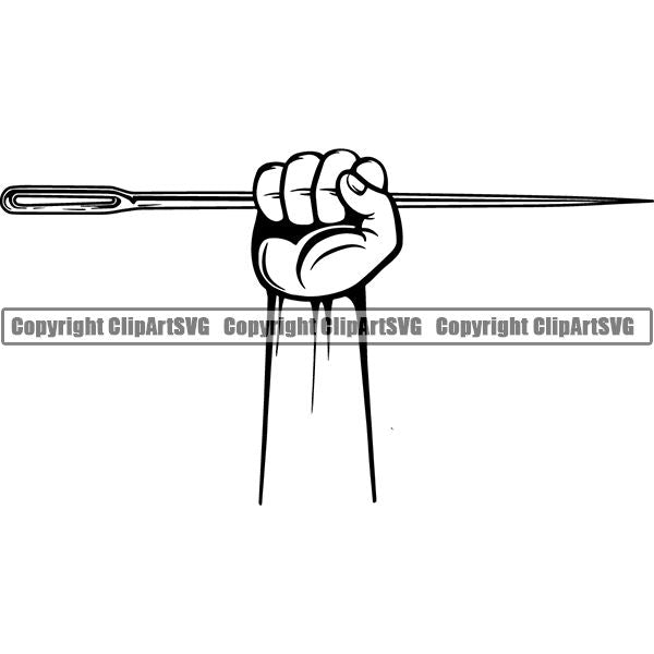 Tailor Seamstress Alterations Needle ClipArt SVG