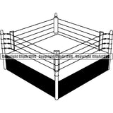 Sports Boxing Boxer MMA Fighter Ring ClipArt SVG