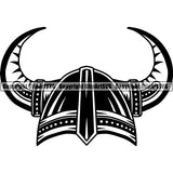 Viking Warrior Helmet ClipArt SVG