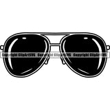 Clothes Sunglasses Aviators ClipArt SVG