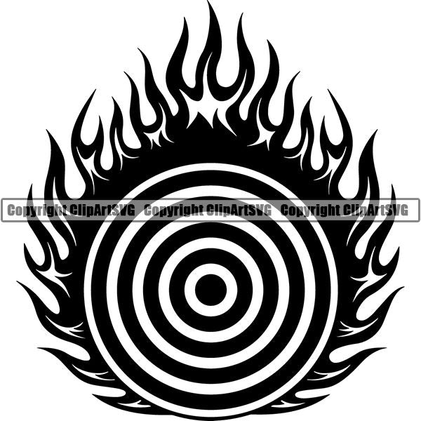 Sports Game Archery Fire ClipArt SVG