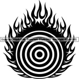 Sports Game Archery Fire ClipArt SVG