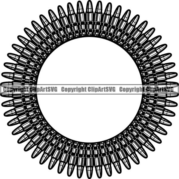 Military Weapon Gun Machine Bullet Shield ClipArt SVG