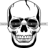 Skull Skeleton Tattoo Tat ClipArt SVG