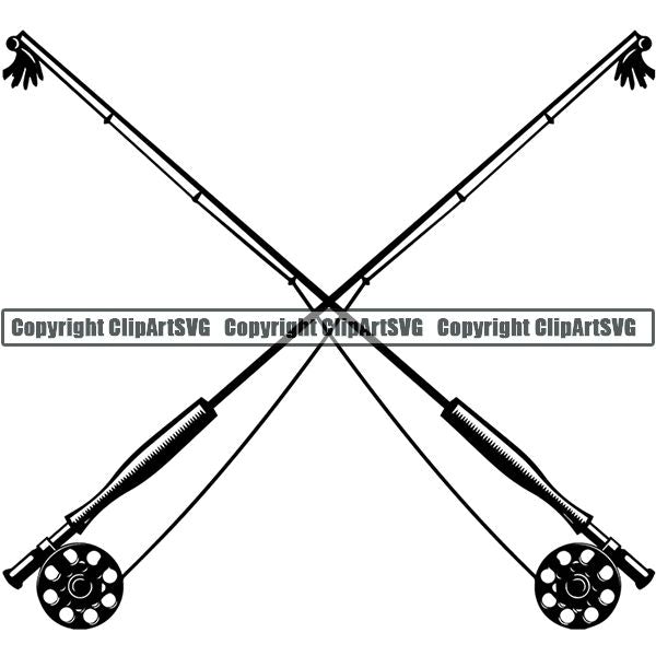 Sports Game Fishing Hunting Fish Hunt Logo ClipArt SVG