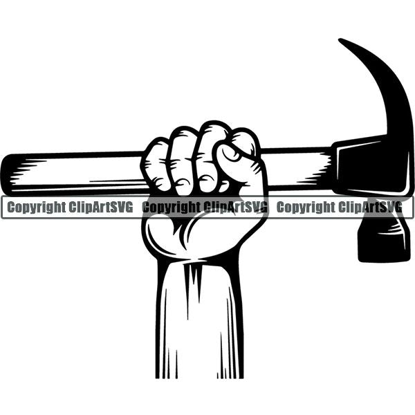 Construction Building Repair Service Hand ClipArt SVG