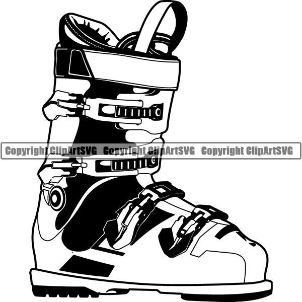 Sports Skiing Ski Snowboarding Snowboard ClipArt SVG