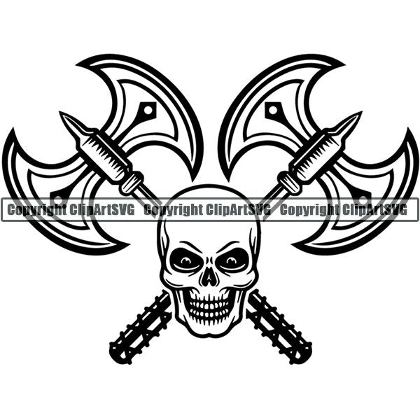 Viking Warrior Logo ClipArt SVG