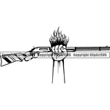 Occupation Cowboy Rifle ClipArt SVG