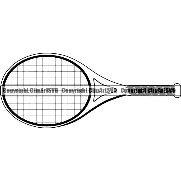 Sports Game Tennis Racket ClipArt SVG