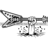Music Musical Instrument Guitar Electric 8iik4 break ClipArt SVG