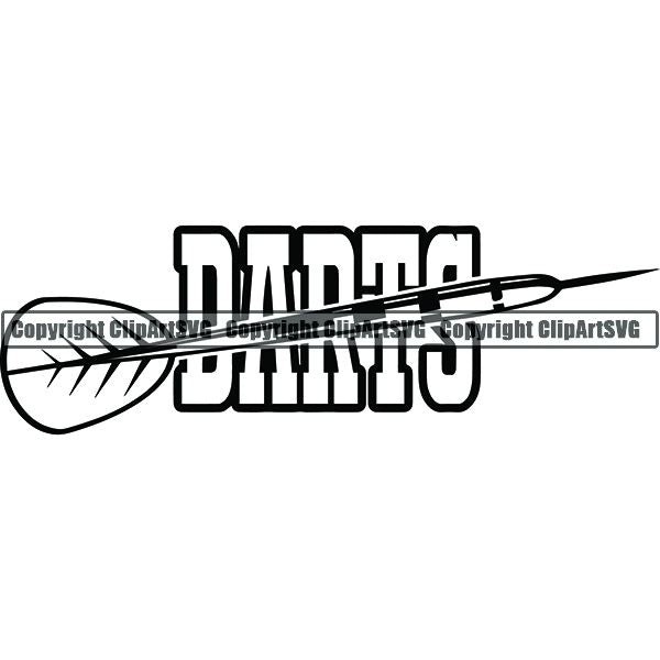 Sports Game Darts Sliced ClipArt SVG