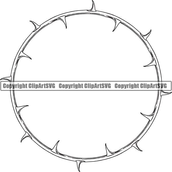 Nature Flower Rose Stem Thorns Frame Border White Circle.jpg