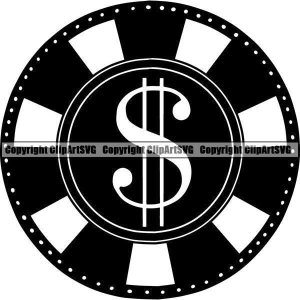 Game Poker Chip ClipArt SVG