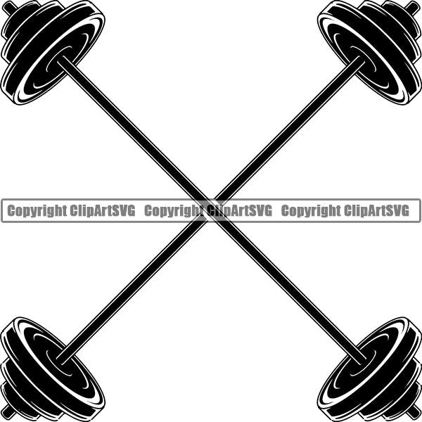 Gym Sports Bodybuilding Fitness Muscle Barbell1 dfghdf ClipArt SVG