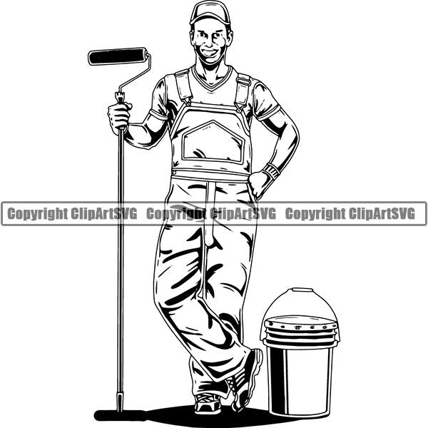 Painting Service Painter Paint ClipArt SVG