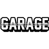 Mechanic Repair Shop Garage Text ClipArt SVG