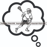 Sports Game Lacrosse Callout ClipArt SVG