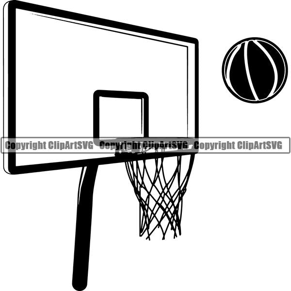Sports Game Basketball Backboard ClipArt SVG