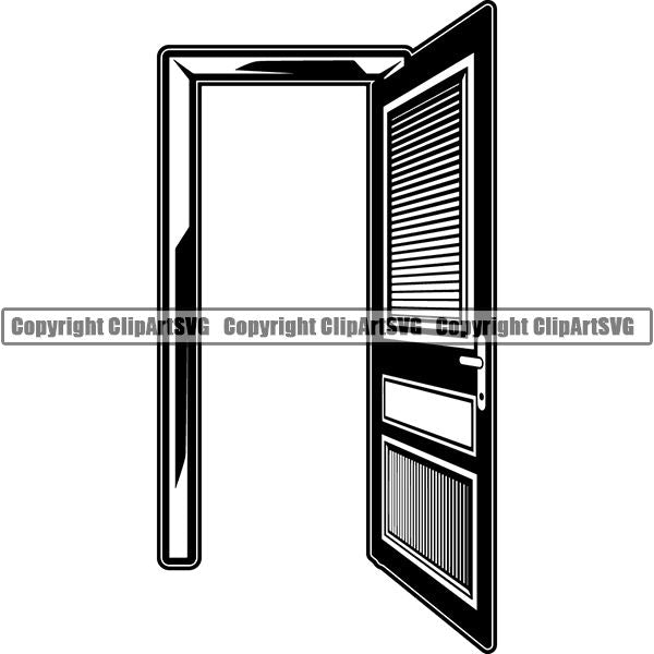House Door ClipArt SVG