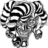 Skull Skeleton Hair Sunglasses Tattoo Tat ClipArt SVG