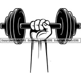 Gym Sports Bodybuilding Fitness Muscle Dumbbell ClipArt SVG