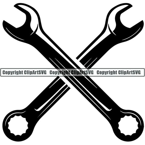 Mechanic Repair Shop Garage Logo ClipArt SVG