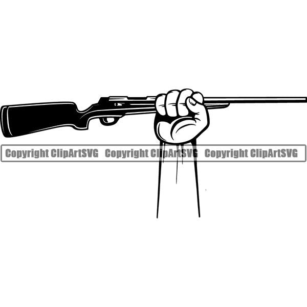 Sports Game Hunting Fishing Hunt Fish Rifle ClipArt SVG