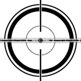 Military Weapon Gun Scope Crosshairs ClipArt SVG