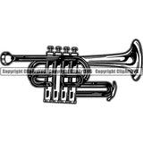 Music Musical Instrument Trumpet Piccolo rfcd ClipArt SVG