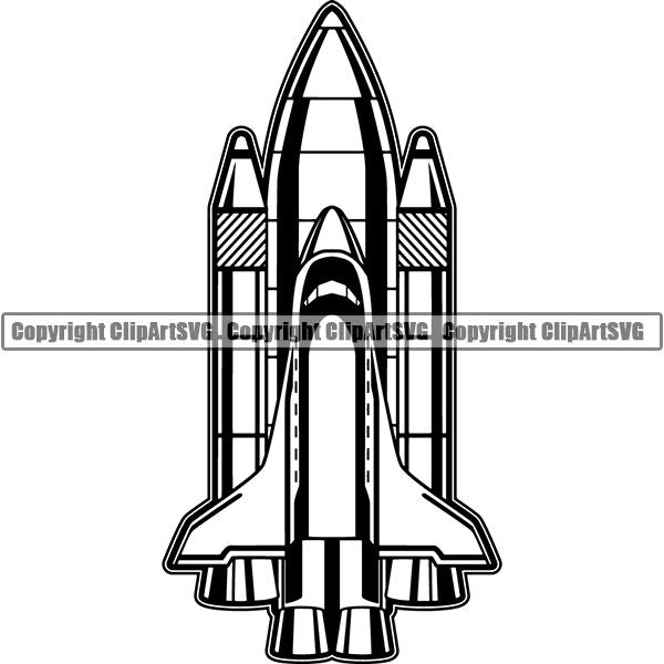 Astronaut Outer Space Shuttle Sci-Fi Science Fiction Space Shuttle ClipArt SVG