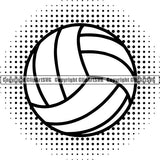 Sports Game Volleyball Logo ClipArt SVG