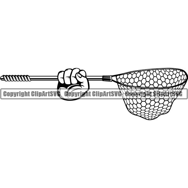 Sports Game Fishing Hunting Fish Hunt Net ClipArt SVG