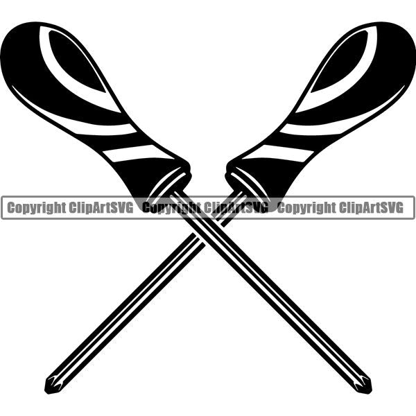Mechanic Repair Shop Garage Tool Screwdriver ClipArt SVG