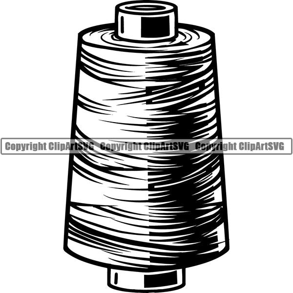 Tailor Seamstress Alterations Thread ClipArt SVG