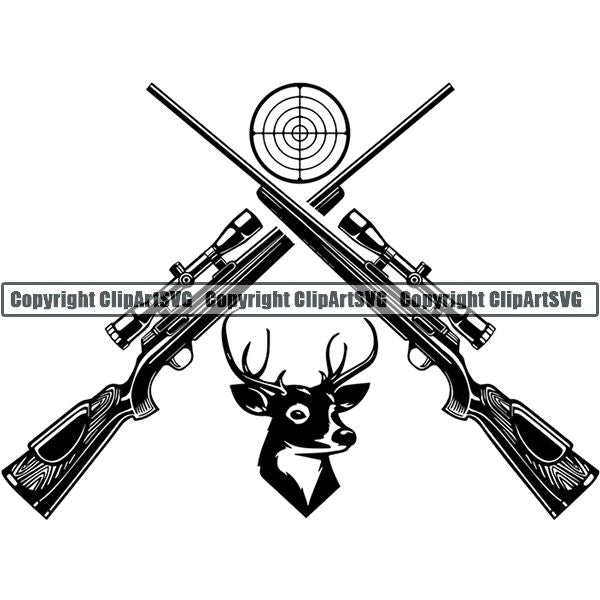 Sports Game Hunting Fishing Hunt Fish Logo ClipArt SVG