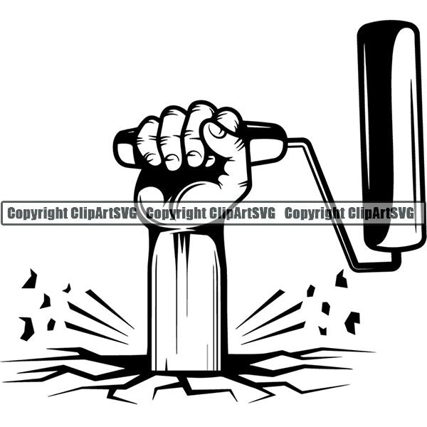 Painting Service Painter Paint Hand ClipArt SVG