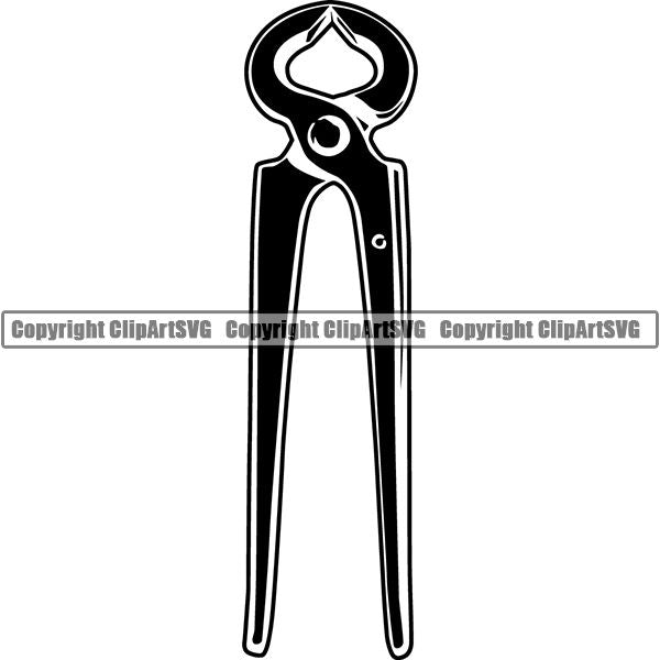 Blacksmith Metalwork Metal Forge Weld Welder Welding Pliers ClipArt SVG