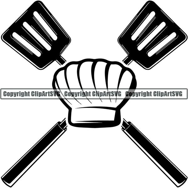 Cooking BBQ Bar-B-Que Barbque Chef Cook Butcher Logo ClipArt SVG