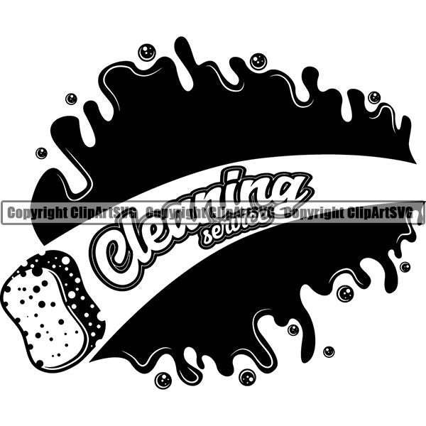 Maid Cleaning Service Housekeeping Housekeeper Logo ClipArt SVG