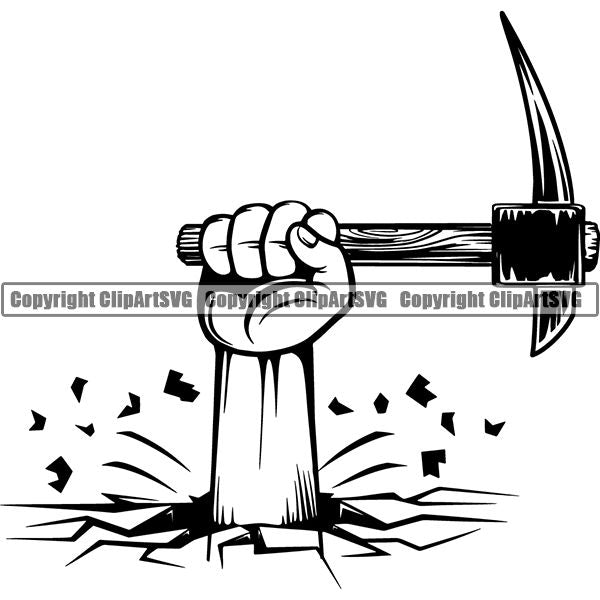 Blacksmith Metalwork Metal Forge Weld Welder Welding Pick Axe ClipArt SVG